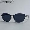 Sexy Oversized Cat Eye Punk Sunglasses Women Big  Luxury Brand Vintage Metal Frame Driving Sun Glasses For Ladies Shades