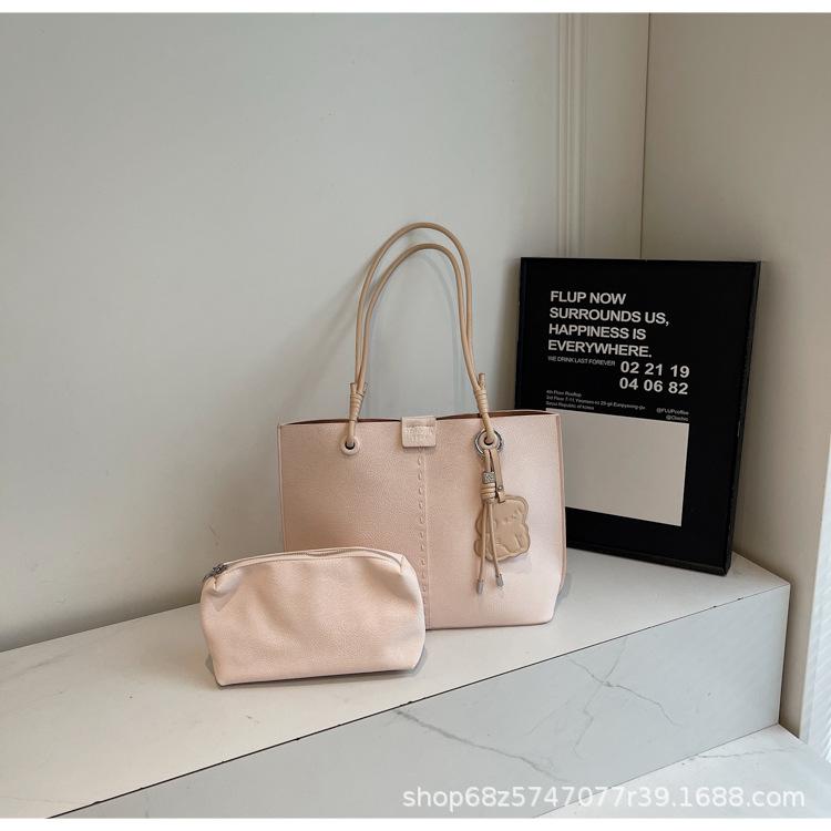 Retro Large-capacity Bag Women's 2025 New Fashion Korean Tote Bag Fashion Texture Simple Shoulder Commuter Bag