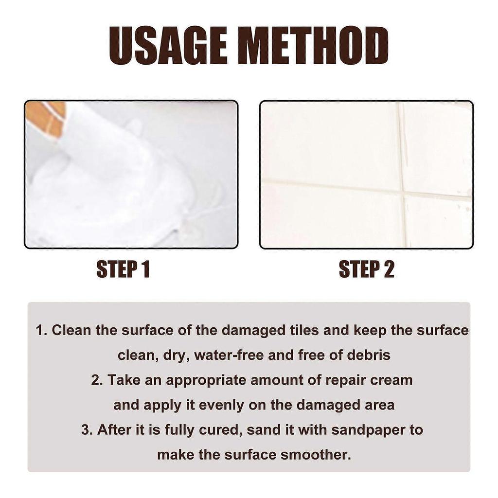 Tile Repair Paste, Household Stone Floor Tile Repair Pit Ceramic Crack Repair Adhesive Paste