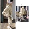 Pantaloni Cargo a Vita Alta da Donna Vestibilità Larga Pantaloni Jogger Felpati Pantaloni da Escursionismo per Esterno