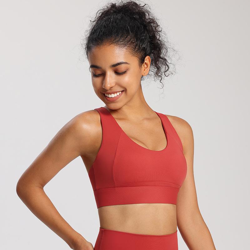 High-Intensity Shockproof Sports Bra with Side Support for Yoga, Running, and Fitness