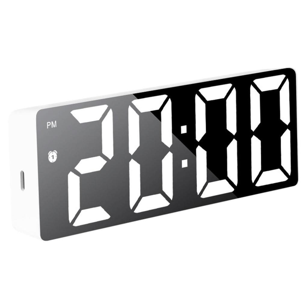 Digital Alarm Clock with LED Display Date Temperature Dimmable Snooze Electronic Clock for Bedrooms Bedside Kids Adults