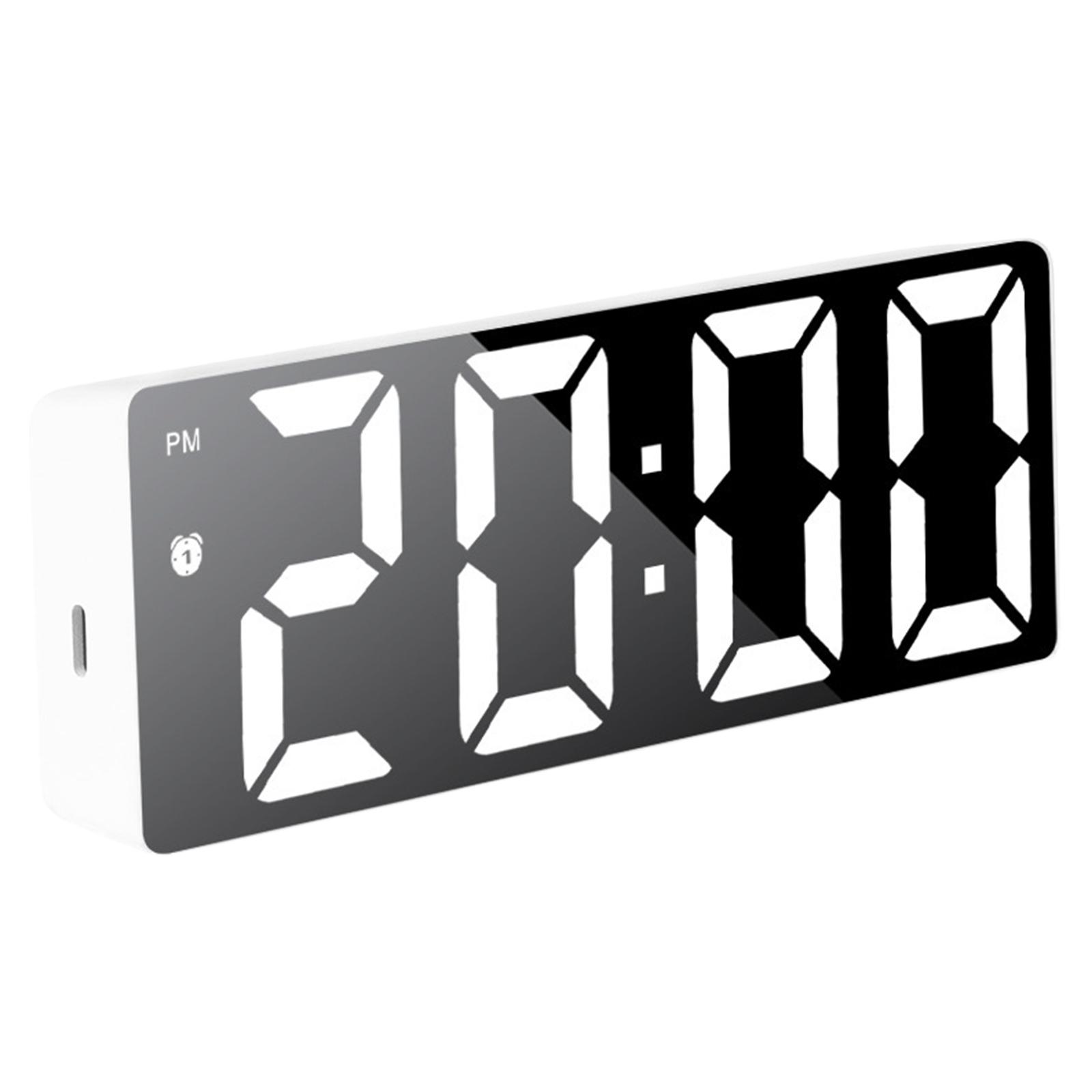 

Digital Clock with LED Display Date Temperature Dimmable Snooze Electric Desk Clock for Deep Sleepers Kids Elderly Home Office