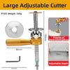 Adjustable Pipe Inner Wall Cutter For 1.5-8 Inch PVC,  Grit Wheel With 7 Inch Depth, 1/4in Hex Shank For Drills