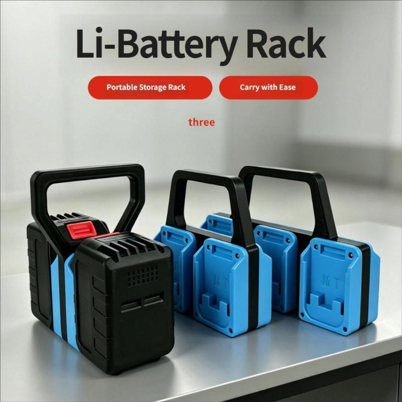 Wall Mounted Battery Storage Organizers Plastic Display Rack Drop Resistant Battery Tool Holder Base Fixing Devices