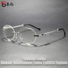 Retro versatile fashion elegant high definition diamond frameless reading glasses light and comfortable reading glasses for the elderly