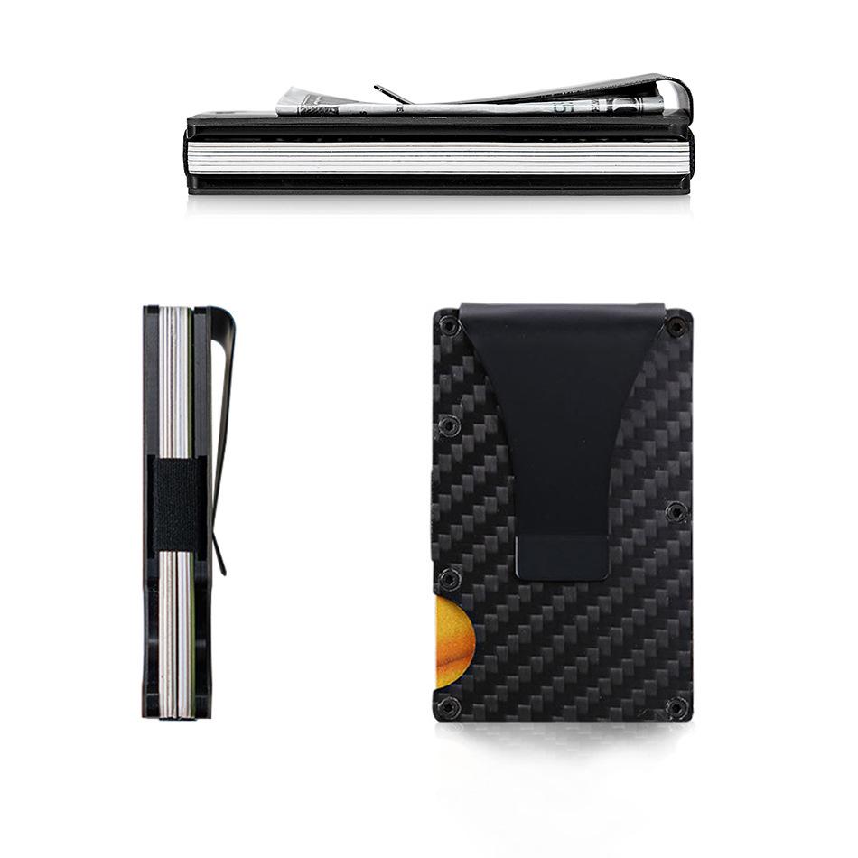 Carbon Fiber RFID-Blocking Minimalist Men's Card Holder Wallet