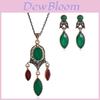 Vintage Minimalist European Style Pendant Earrings Set With Resin For Gift And Travel