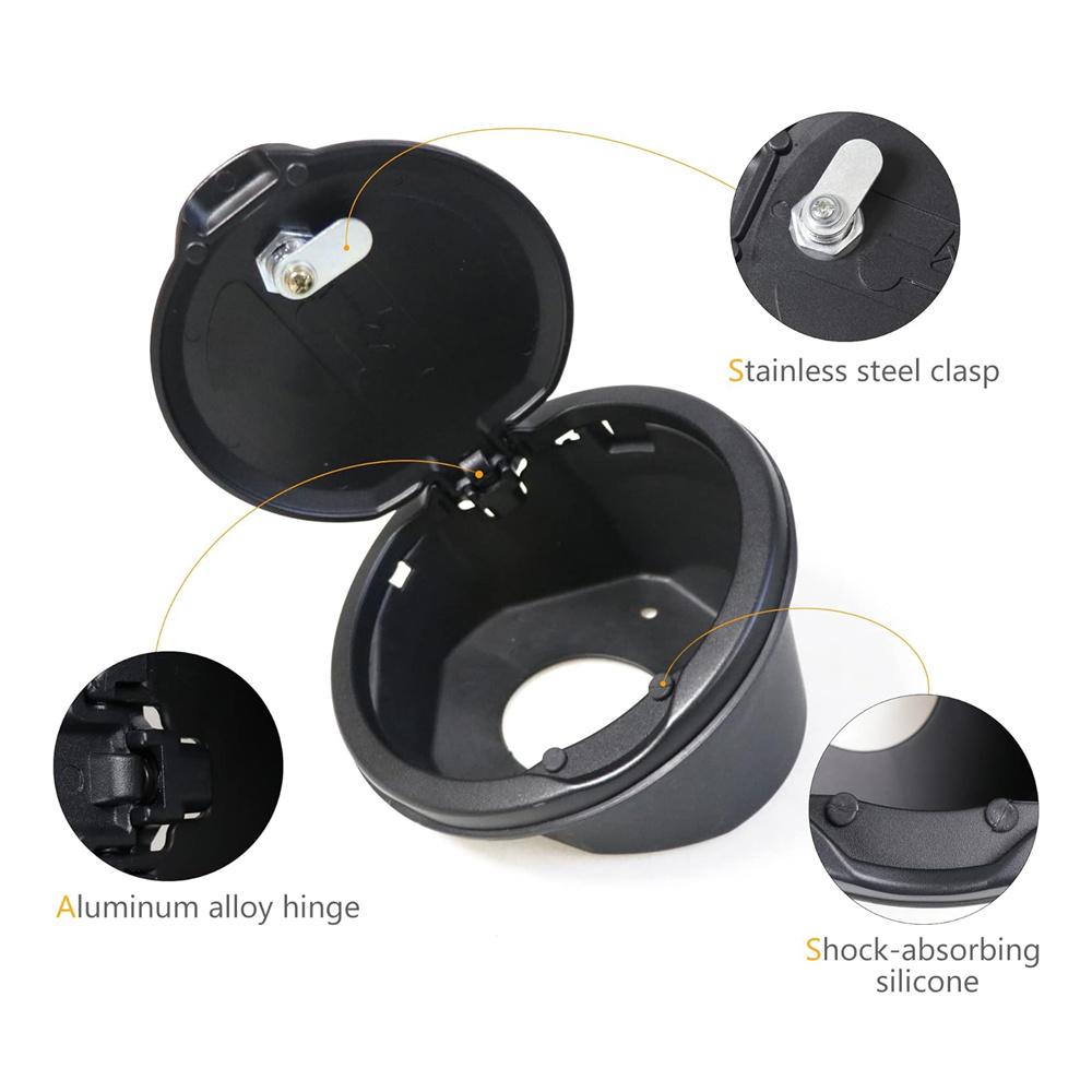 For 2018-2023 Jeep Wrangler JL Locking Gas Tank Cap Fuel Filler Door Cover Trim