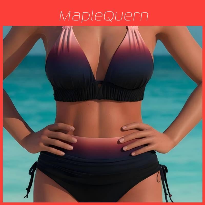 Fashionable Women Bikini Set With Polyester Fabric And Seamless Triangle Pant For Beach Vacation