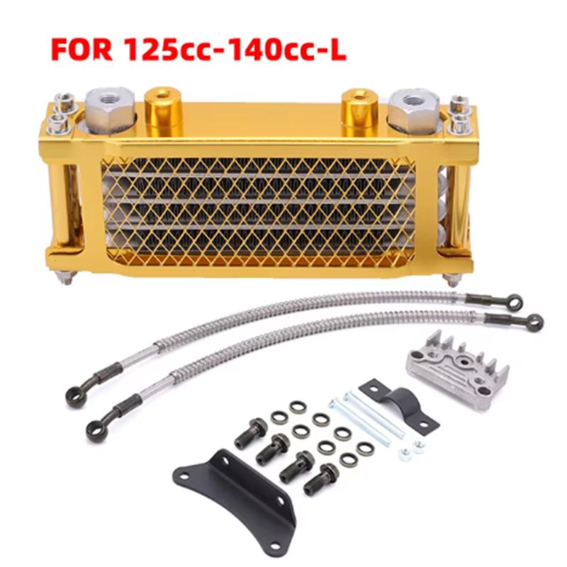 Oil Cooling Cooler Radiator Oil Cooler Set Motorcycle For 50 70 90 110 125 140cc Dirt Bike Monkey Bike DAX Pocket Bike ATV Moto