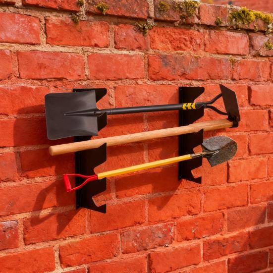 2 st Väggmonterad Verktygsorganisatorställ Kraftig Metall Multifunktionell Garage Förråd Trädgårdsredskap Förvaringshållare