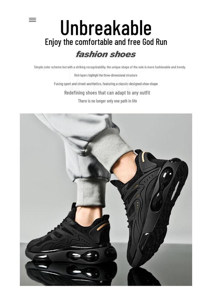 Men's 2025 Trendy Thick Sole Mesh Sneakers - Breathable, Versatile Casual Sports Shoes for Spring & Autumn