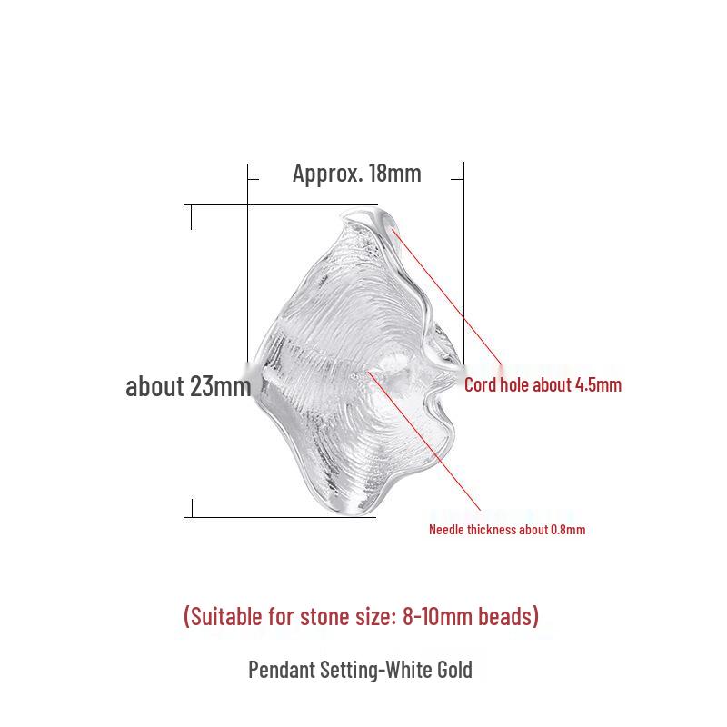 

925 Sterling Silver Pearl & Hetian Jade Pendant Necklace Setting for DIY Jewelry платиновий