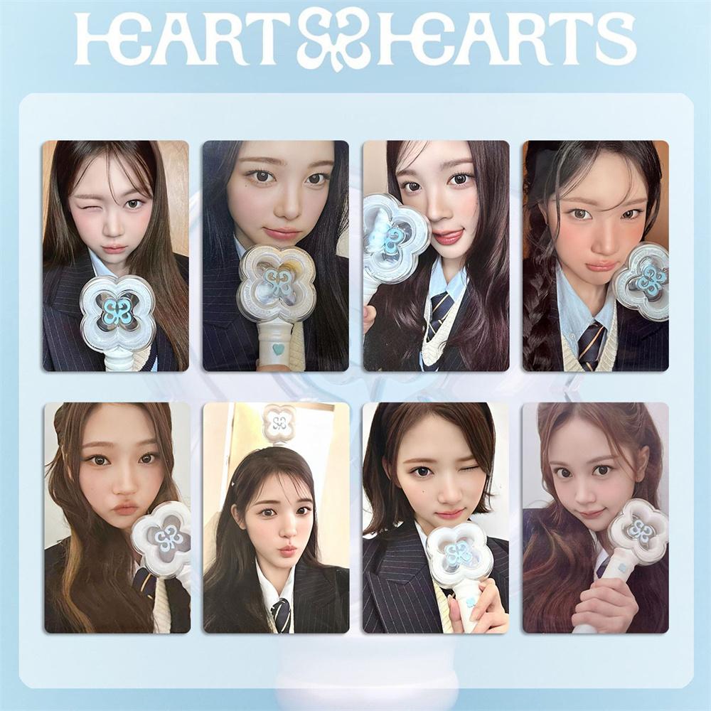 

6Pcs/set H2H Hearts2Hearts LightStick LOMO Card Double-sided UV Printing Yuha Stella Yeon Juun Fans Fashion Supporting Postcards 5.4x8.6cm