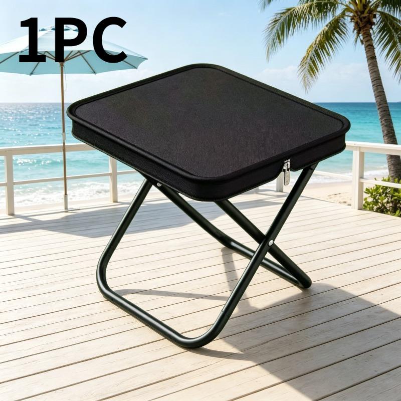 Lightweight Foldable Camping Chair Heavy Duty Seat Saving Space Portable Folding Stool Fishing Hiking Travel Outdoor Indoor Use