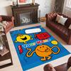 Personalized Crystal Velvet Carpet Custom Name Text,Mr. Men & Little Miss Anti Slip Area Rug For Home Decoration