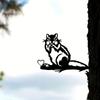 1pc Black Metal Squirrel Outdoor Yard Decor - Silhouette Animal for Garden, Tree Branch