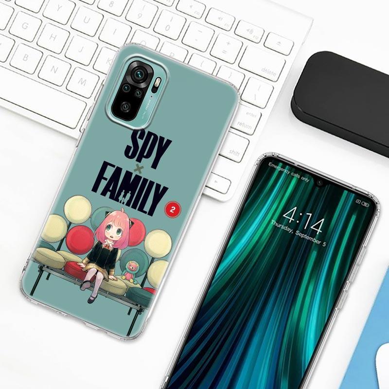 Spy X Family Anya Forger Anime Phone Case For Xiaomi Redmi Note 9s 8 11 7 9 10 Pro 10s 11s 8Pro K40 Clear Cover Cute  Girl Cases
