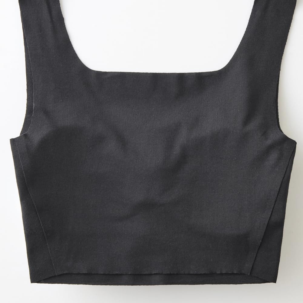 ADIDAS Cotton Organic AP0055 Half-Top Bra, Seamless, Blend, Cotton, Moisture-Wicking, Quick-Drying,