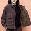 Plus Velvet Thickened Casual Suit Women's Autumn and Winter Fashion Super Thick Warm Short Jacket Harem Pants Two-piece Suit
