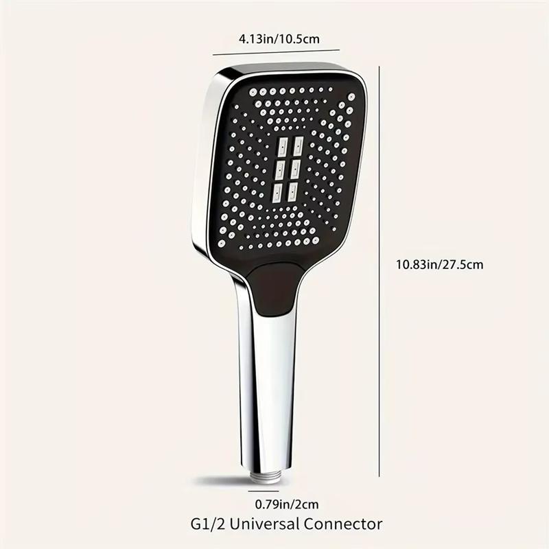 3 Mode Adjustable High Pressure Shower Head Handheld Large Flow Water Saving Pressurized Shower Head Mixer Bathroom Accessories