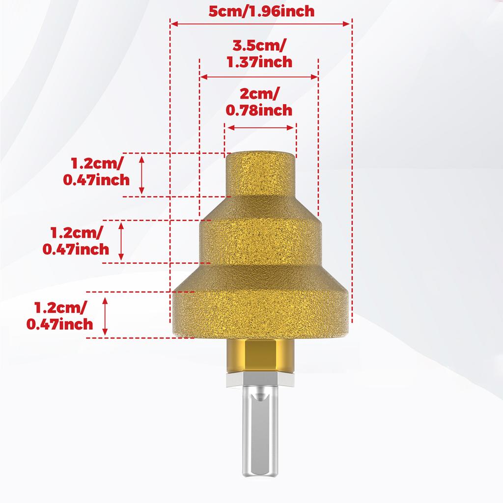 1/2PCS Step Drill Bit Sturdy Diamond Brazed Beveling Chamfer Bits Precision Cutting Multi Layer Hole Opener Wear for Metal Wood