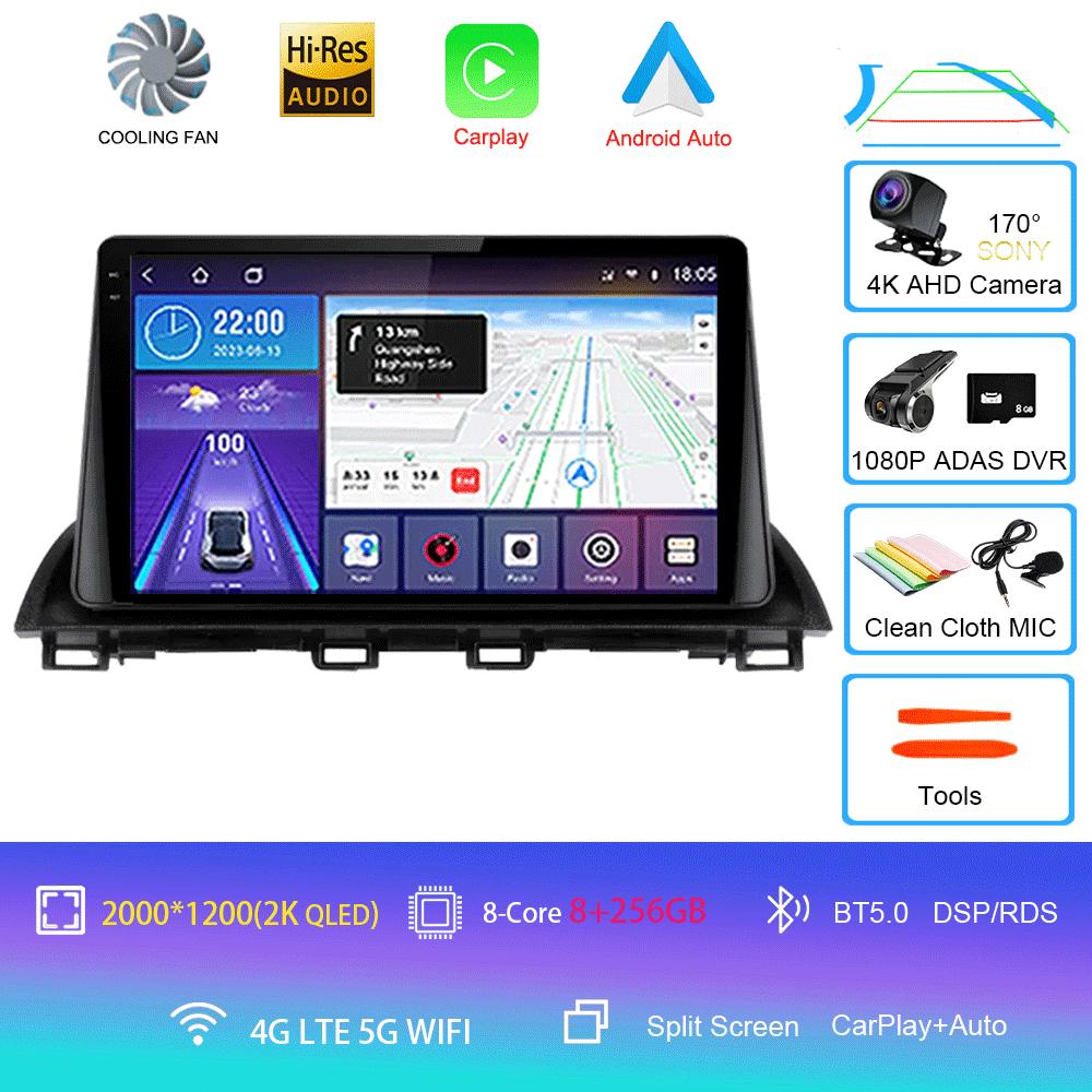 Android 14 Video Player Car Radio For Mazda 3 Axela 2014 - 2019 Multimedia Radio Player GPS Stereo Audio Head Unit 2DIN DVD