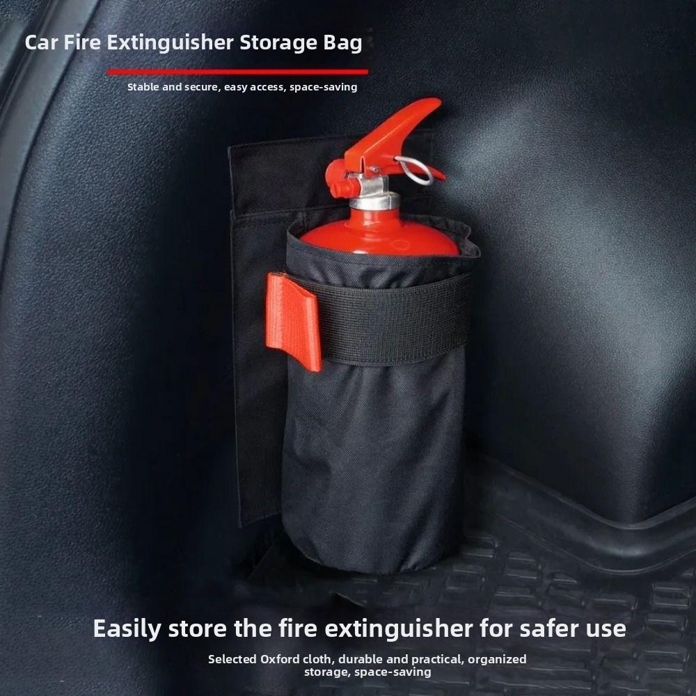 Seat Back Mount Fire Extinguisher Holder Car Extinguisher Bag  Emergency Preparedness