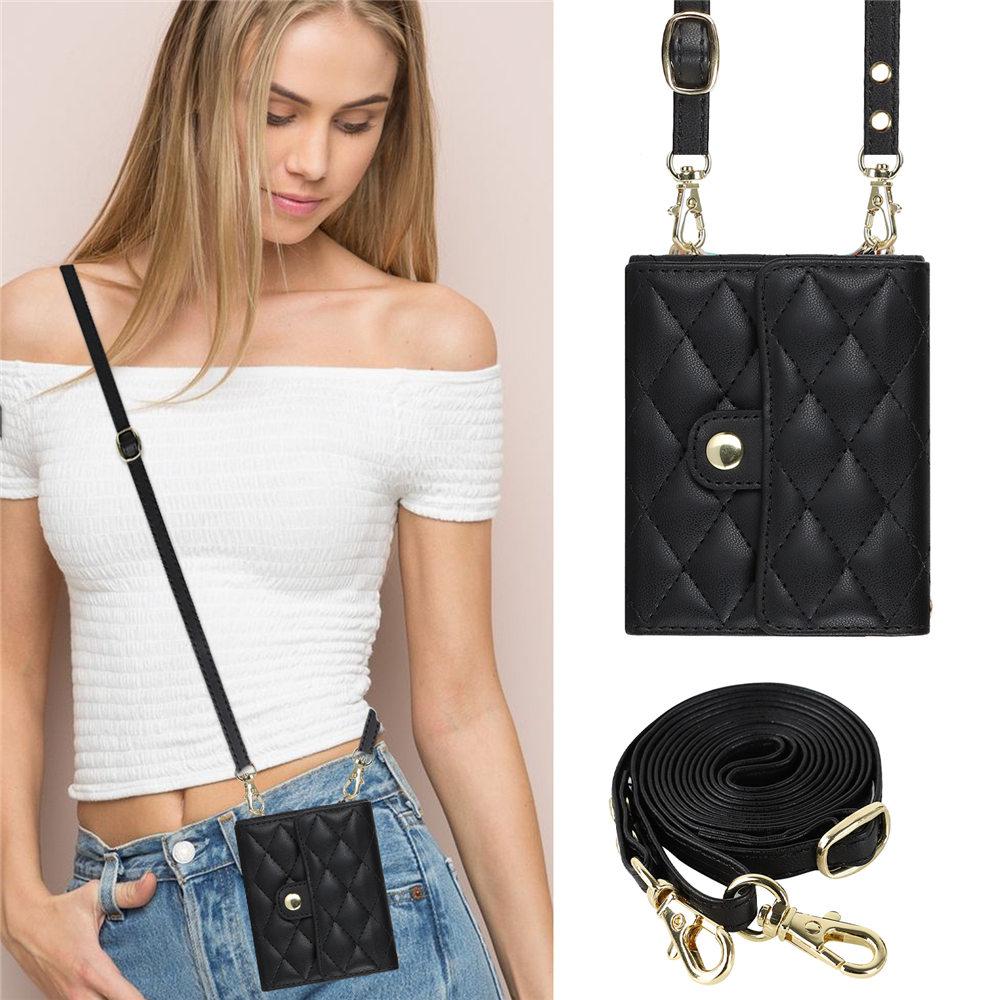 Brieftasche Kreditkartenhalter Leder Umhängetasche für Motorola MOTO Razr 40 Razr 40 Ultra Langes Schlüsselband Rückseite