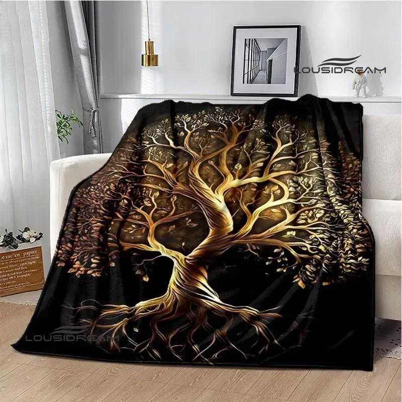 Tree of Life Printed Blanket Flannel Warm Blankets Soft and Comfortable Blanket Bed Linings Cubre Cama Birthday Gift