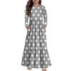 Girls' Maxi Dress Casual Holiday Dresses - Long Sleeve Dress With Pockets For 4-14Y