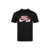 Camiseta de Manga Corta con Cuello Redondo Air Wings para Hombre tops Negro CU1980-010