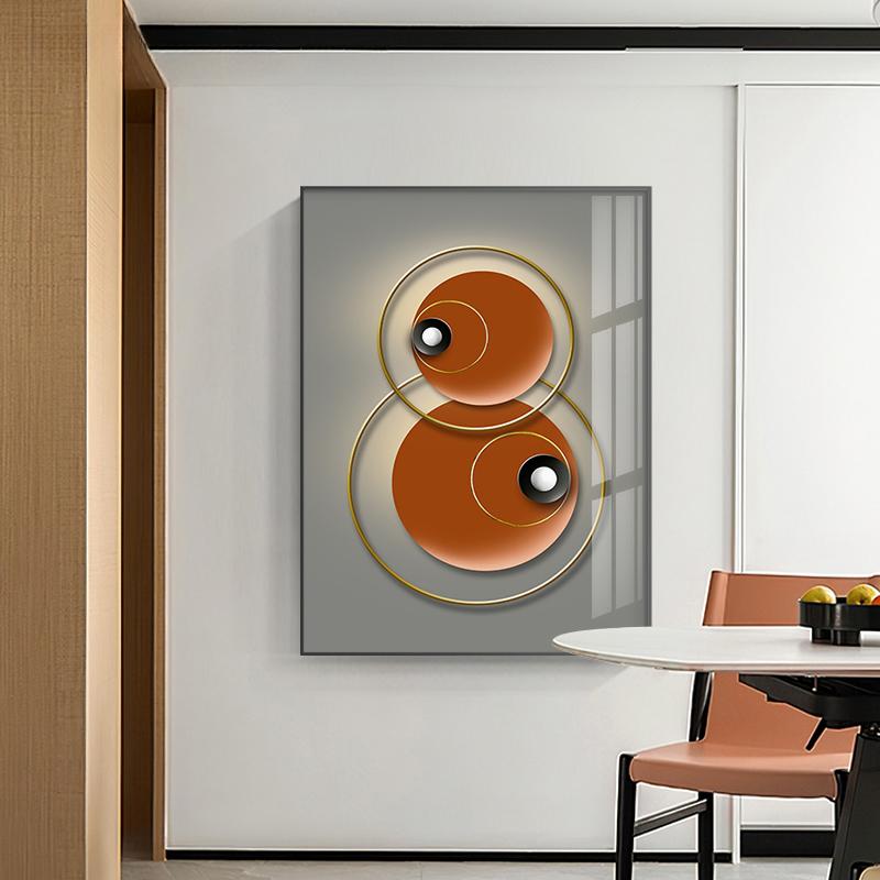 Moderne gyldent geometrisk lerretsmaling Nordisk geometrisk veggkunstplakatutskrift for stuen Luksus hjemmedekorasjonsbilder