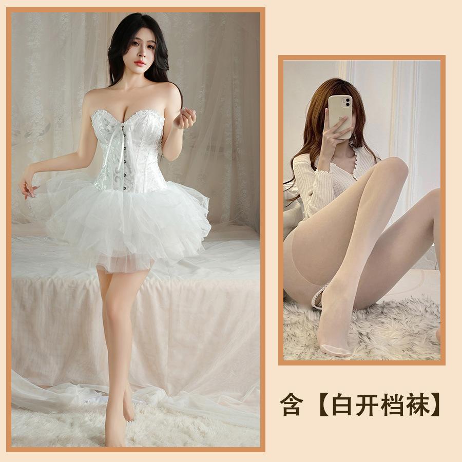 Sexy Sexy Pure Vest Corset Slim Strap Waist Trouser Dress Tube Top Passion Nightdress Women