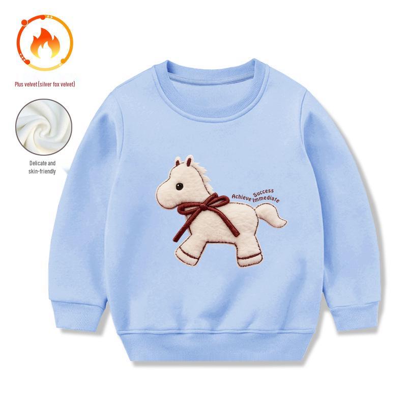 New Year Festive Fleece Pullover One-Piece for Small/Medium Kids: Warm Winter Inner Wear, Skin-Friendly, In Stock