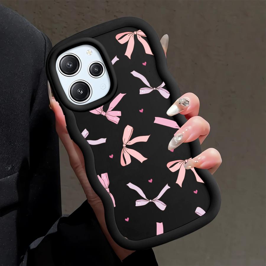 Růžová mašlička Měkký kryt pouzdro na telefon pro Xiaomi Redmi 10A A5 14C 13C A1+ A2 Plus 9C 9T 12C A3 10C