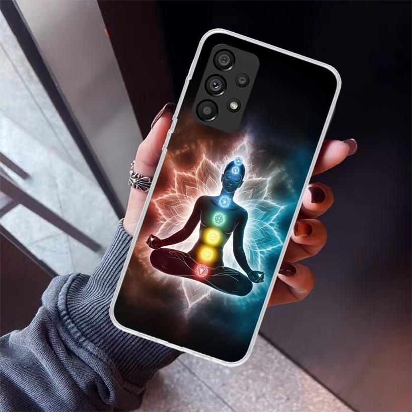 Yoga Chakra Spiritual Energy Universe Phone Case For Samsung Galaxy A52 A51 A50S A32 A22 A12 A02S A72 A71 A31 A70 A30S Note 20 U