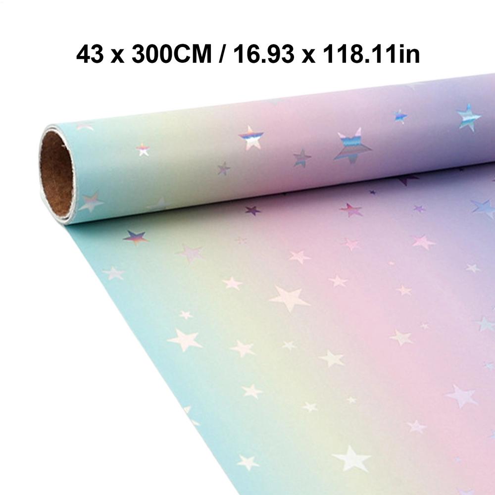 Wrapping Paper Whimsical Iridescent Decoration Birthday Theme Print Wrapping Paper for Kids Teens Adults Party Gathering School