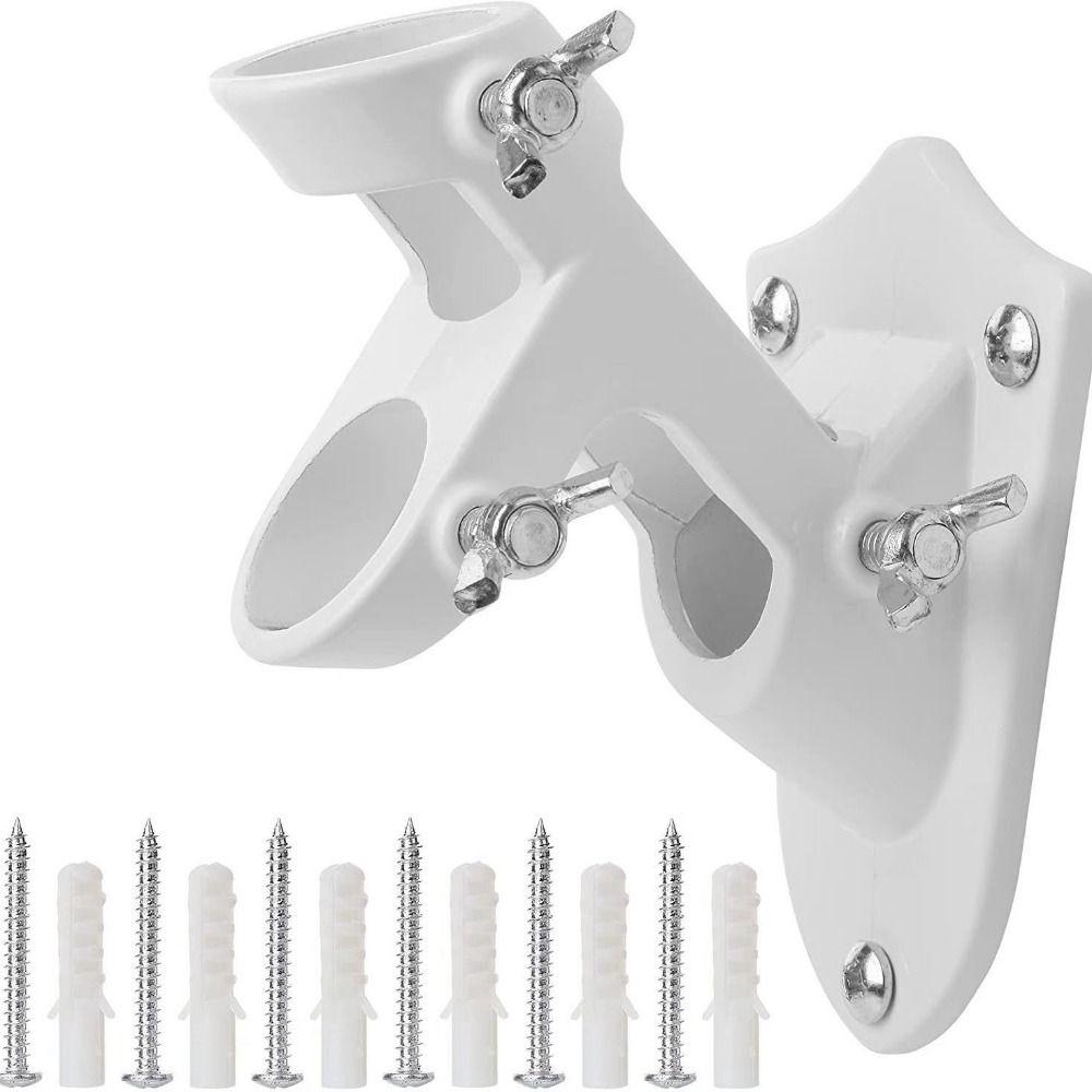 Double Hole Wall Flag Pole Holder Wall-mounted Yard Banner Stand Flagpole Display Socket  House