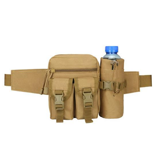 Tactical Waist Bag for Outdoor Sports: Cycling, Travel, Men's & Women's Multi-Use Bag with Water Bottle Holder