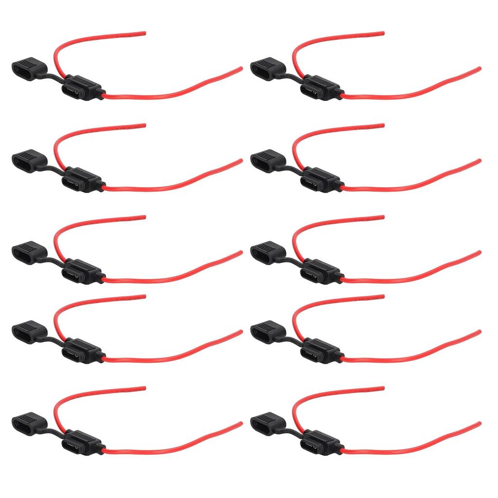 10 Sätze Inline-Sicherungshalter Kabelbaum Sicherungshalter ATC ATO Inline Automobil-Sicherungshalter (18AWG 10A)