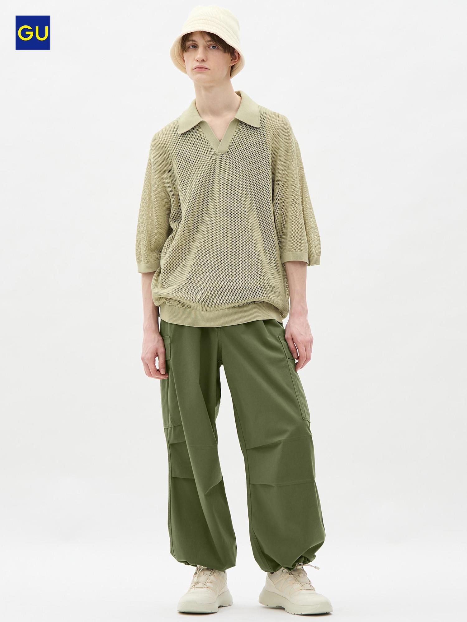 

Uniqlo Gu Супер Широкие Брюки Карго 57 OLIVE/MEN S