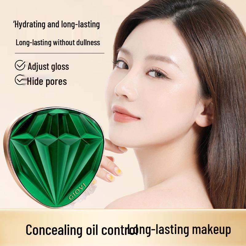 Emerald Hydrating Oil-Control Cushion Cream - Long-Lasting, Waterproof, Sweatproof, No Caking BB Cream.