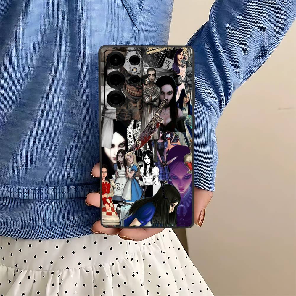 Horror Game A-Alice M-Madness R-Returns Phone Case For Samsung S 24 Fe 25 Ultra Plus 20 Lite 21 30 22 23 24 22 Ultra 5G Fundas