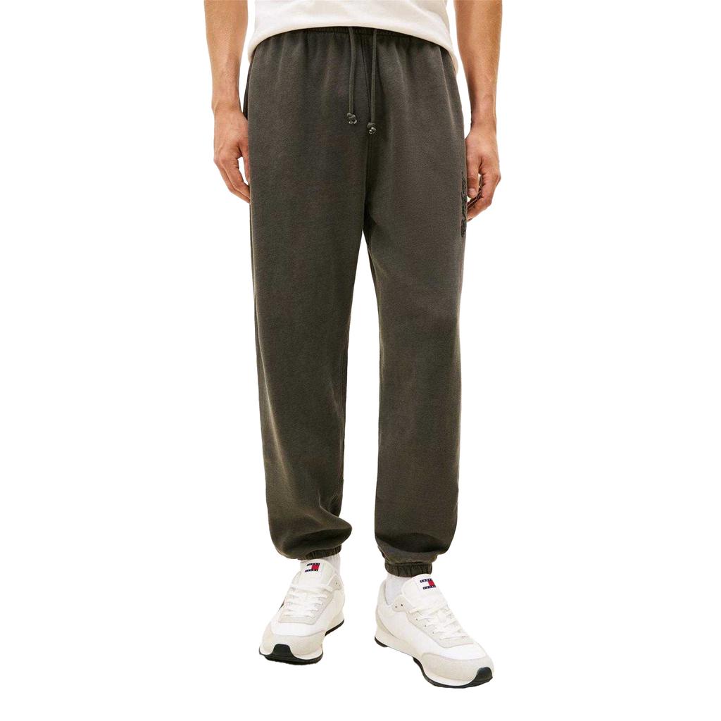 Tommy Jeans Mens Fleece Vertical Logo Relaxed Fit Joggers