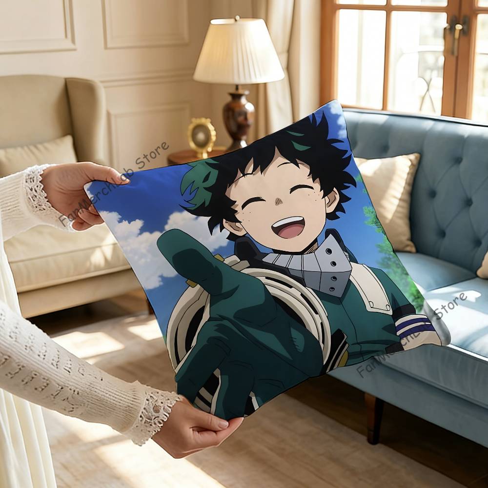 DDeku Anime IIzuku MMidoriyS Printed Pillow Cover Cushion Case Simple Sofa Pillow Case No Pillow Core