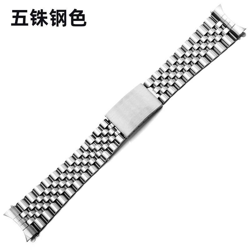 19mm Curved End Strap For Seiko No. 5 SNXS77/80/79K/75 NXS73K1 Men Stainless Steel Watch Band Metal Bracelet for Jubilee Oyster