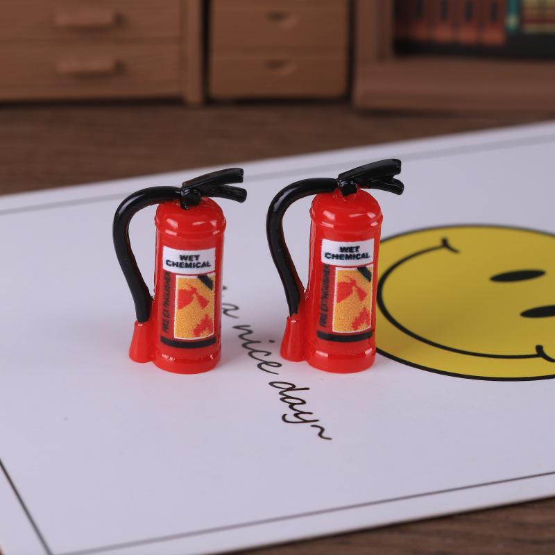 Mini Fire Extinguisher Simulation Resin Ornaments for Micro Landscape Modeling