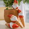 4PCS Set Terracotta Self Watering Stakes Santa Claus Self Watering Globes Plant Watering Stakes Drip Irrigation Watering Devices